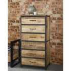IH Design Upcycled Industrial Vintage Mintis Tall Chest Of Drawers