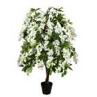 Greenbrokers Artificial White Wisteria Tree Potted Plant 130Cm/4Ft