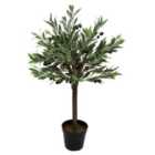 Greenbrokers Artificial Premium Quality Olive Tree 90Cm/3Ft