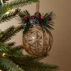 Clear Bauble Wrapped with String