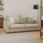 Carson Deep Sit Vivalife Stain-Resistant Fabric 3 Seater Sofa