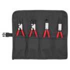 Knipex 00 19 56 Circlip Pliers Set in Roll, 4 Piece KPX001956