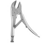 Jazooli 10" Locking-jaw Pliers - Adjustable Mole Wrench Grips with Quick Release, Nickel Plated Metal, Serrated Jaw Vice Clamps