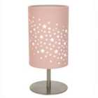 Beautiful Stars Decorated Children/Kids Soft Pink Cotton Bedside Table Lamp