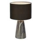 SIRI - CGC Grey Marble Table Lamp with Black Shade