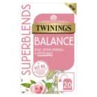 Twinings Superblends Balance Tea with Rose and Lemon Balm 20 per pack