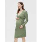 Mamalicious Maternity Olive Wrap Nursing Dress