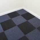 10m2 Charcoal Black And Storm Blue Carpet Tiles