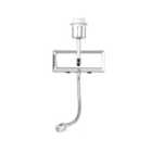 Modern Chrome Silver Wall Lamp with Double Light - Adjustable LED and Standard