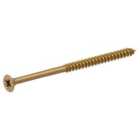 Diall Yellow-passivated Carbon steel Screw (Dia)5mm (L)80mm, Pack of 100
