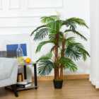 Outsunny 120cm/4FT Artificial Palm Tree Decorative Plant w/19 Leaves Nursery Pot
