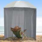 Outsunny Arc2.2M Outdoor Parasol Fishing Umbrella Beach Sun Shelter Carry Bag