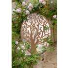 MirrorOutlet Small Bird Tree Design Round Garden Mirror 60 x 60 CM 2ft x 2ft
