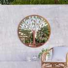 MirrorOutlet Chelsea Metal Round shaped Decorative Colour Tree Garden Mirror 80cm X 80cm