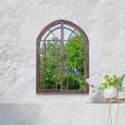 MirrorOutlet Chelsea Metal Arch shaped Decorative Window opening Garden Mirror 78cm X 61cm