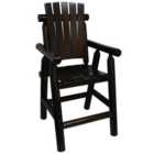 Watsons - Large Bar Chair Outdoor Wooden - Burntwood