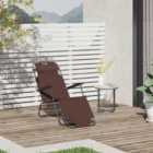 Outsunny 2 in 1 Outdoor Folding Sun Lounger w/ Adjustable Back and Pillow Brown