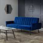 Afina 2 Seater Sofabed Blue Velvet
