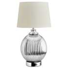 Wilko Ribbed Glass Table Lamp