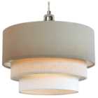 The Lighting and Interiors Taupe 3 Tier Pendant Shade