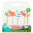Baked With Love Dinosaur Candles 5 per pack