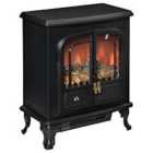 Etna 2kW Free standing Electric Fireplace Stove with LED Fire Flame Effect - Black
