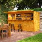 Power Sheds Pent Shiplap Dip Treated Pub Shed - 12 x 4ft