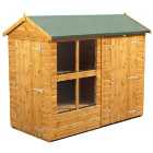 Power Sheds 8 x 4ft Apex Shiplap Dip Treated Potting Shed - Including 4ft Side Store