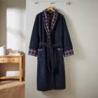 Sherpa Navy Checked Dressing Gown