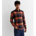 Only & Sons Orange Check Long Sleeve Shirt