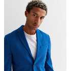 Bright Blue Skinny Fit Suit Jacket