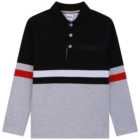 Boss - Long Sleeve Stripe Polo Shirt