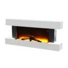 Living and Home 52 Inch White Electric Fireplace With Night Light