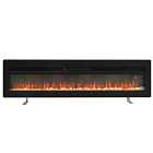 Livingandhome Freestanding Wall Mounted Recessed Electric Fire - Black 40 Inch
