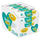 Pampers New Baby Sensitive 600 Baby Wipes 12 x 50 per pack