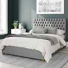 Aspire Monroe Upholstered Ottoman Bed Eire Linen Grey