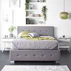 Aspire Side Opening Ottoman Storage Bed in Grey Linen