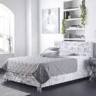 Aspire Side Opening Ottoman Storage Bed in Grey Crushed Velvet