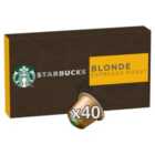 Starbucks Blonde Espresso Roast by Nespresso Coffee Pods 40 per pack