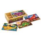 Melissa & Doug Dinosaurs Puzzles in a Box, 3yrs+