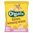 Organix Banana Weaning Wands Organic Baby Finger Finger Food 6 months+ 25g