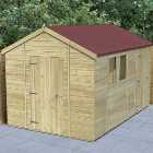 Forest Garden Timberdale 12 x 8ft Apex Shed Combo