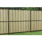 DuraPost Sepia Brown/Natural VENTO Vertical Composite Fence Panel 6ft x 6ft