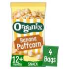 Organix Banana Organic Puffcorn, 12 mths+ Multipack 4 x 10g