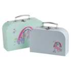 Wilko Unicorn Suitcase Set of 2