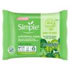 Simple Biodegradable Exfoliating Wipes 20 per pack