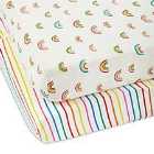 Ickle Bubba Rainbow Dreams Cot Bed Sheets (2 Pack)