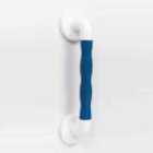 Blue Natural Grip Plastic Straight Grab Rail - 450Mm