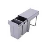 Living and Home 30L Kitchen Pull Out Recycling Waste Bin - Grey
