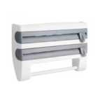 Living and Home Kitchen Cling Film Foil Dispenser Paper Roll Holder - Grey